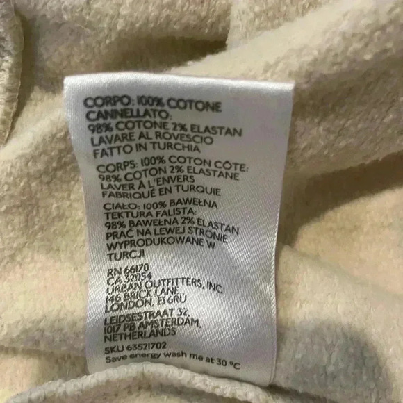 Urban Outfitters UO NYC BROOKLYN Sweatshirt Oversized Relax Fit Cream Pullover - Picture 7 of 11